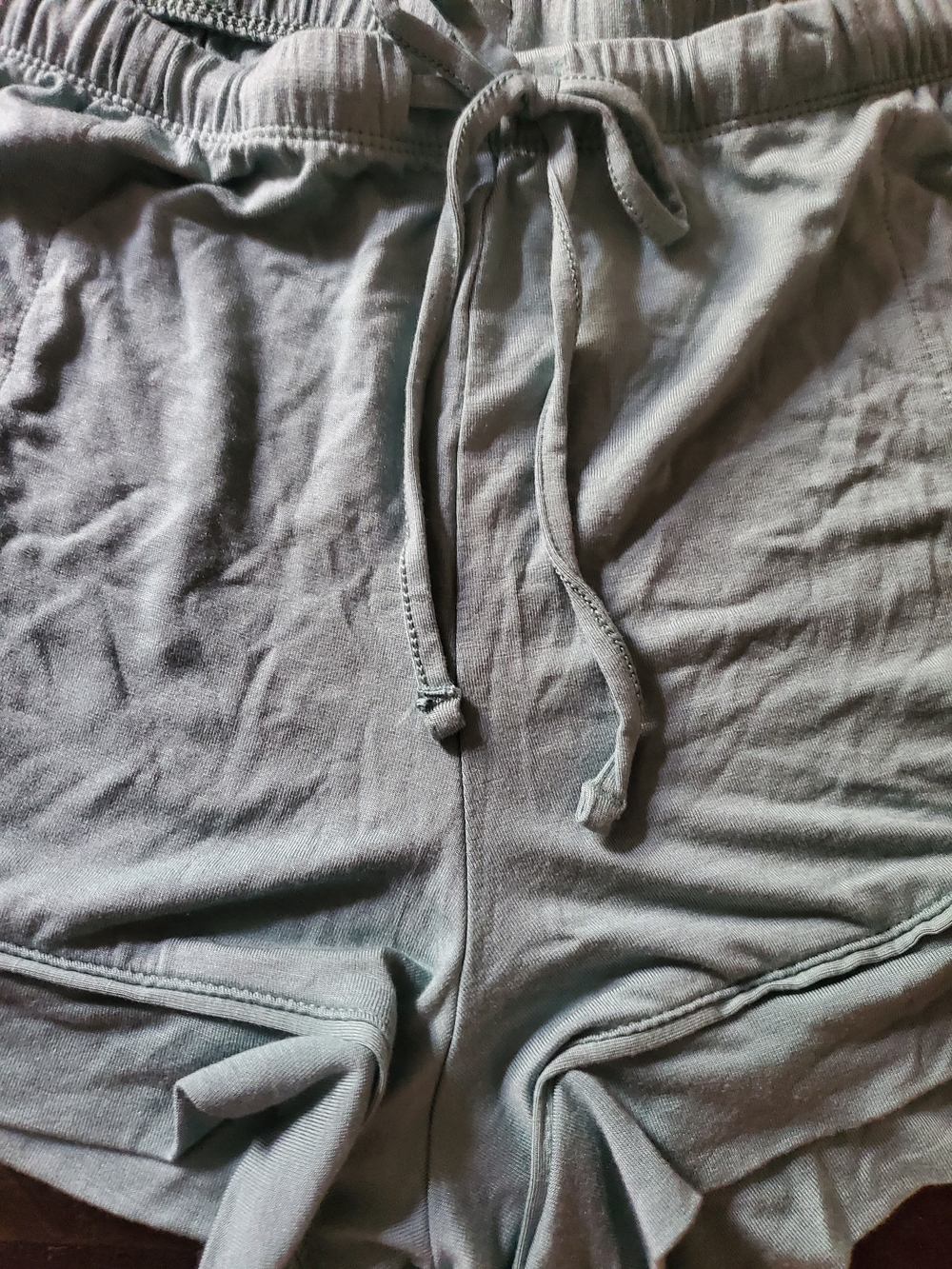 Auden Sage Green Button-Front Short Pajama Set - Picture 2 of 3